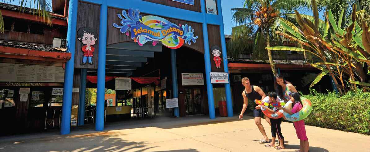 The waterpark entrance of Bukit Merah Lake Town Resort