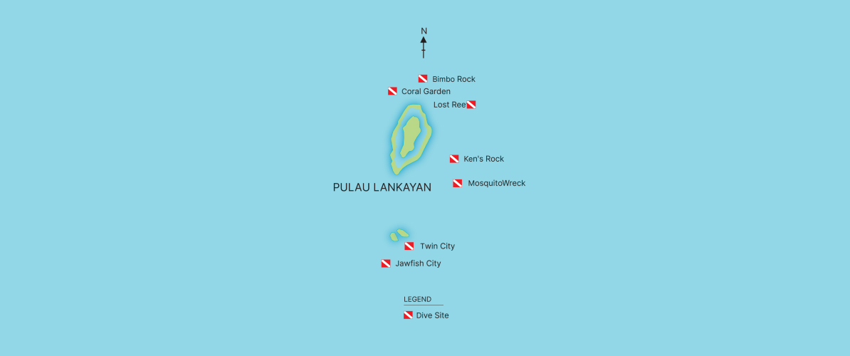 A map of Pulau Lankayan