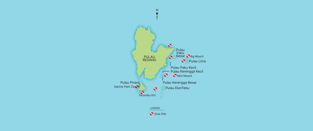 A map of Pulau Redang