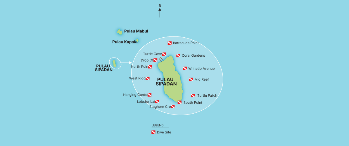 A map of Pulau Sipadan