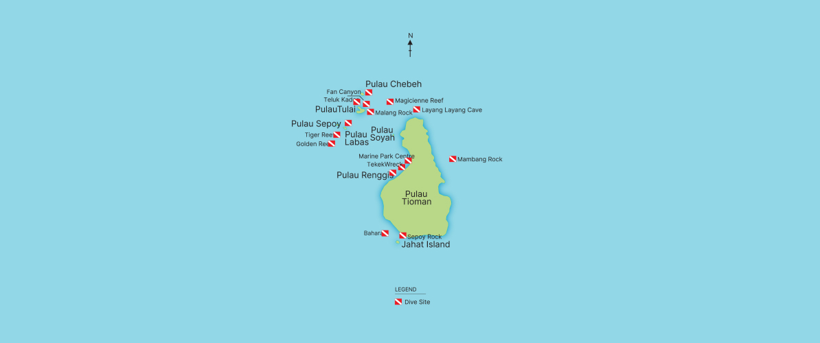 A map of Pulau Tioman