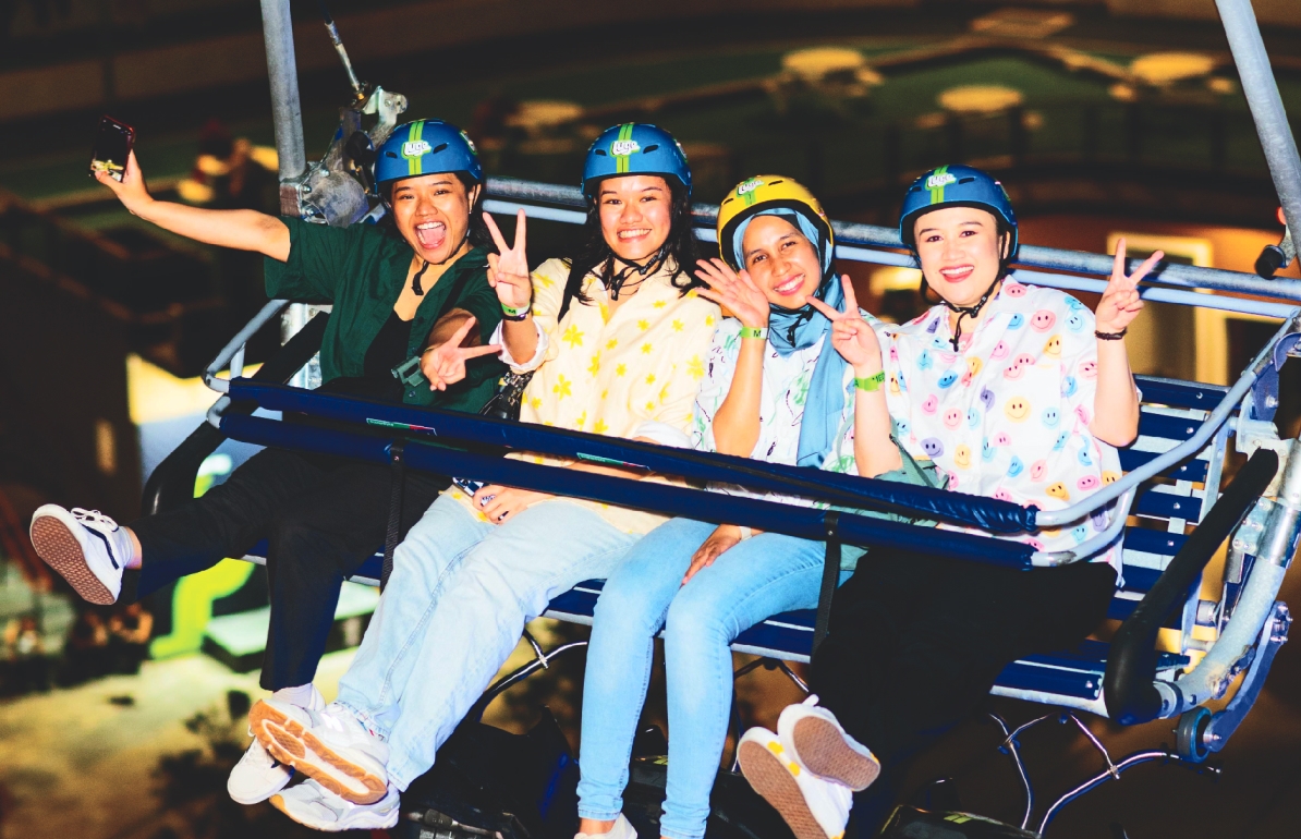 night ride on the Skyride at Skyline Luge and Funpark @ Gamuda Luge Gardens