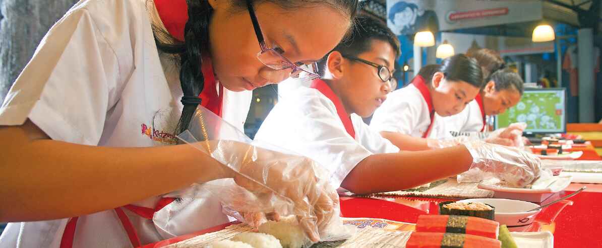 Chef role playing while in Kidzania Kuala Lumpur